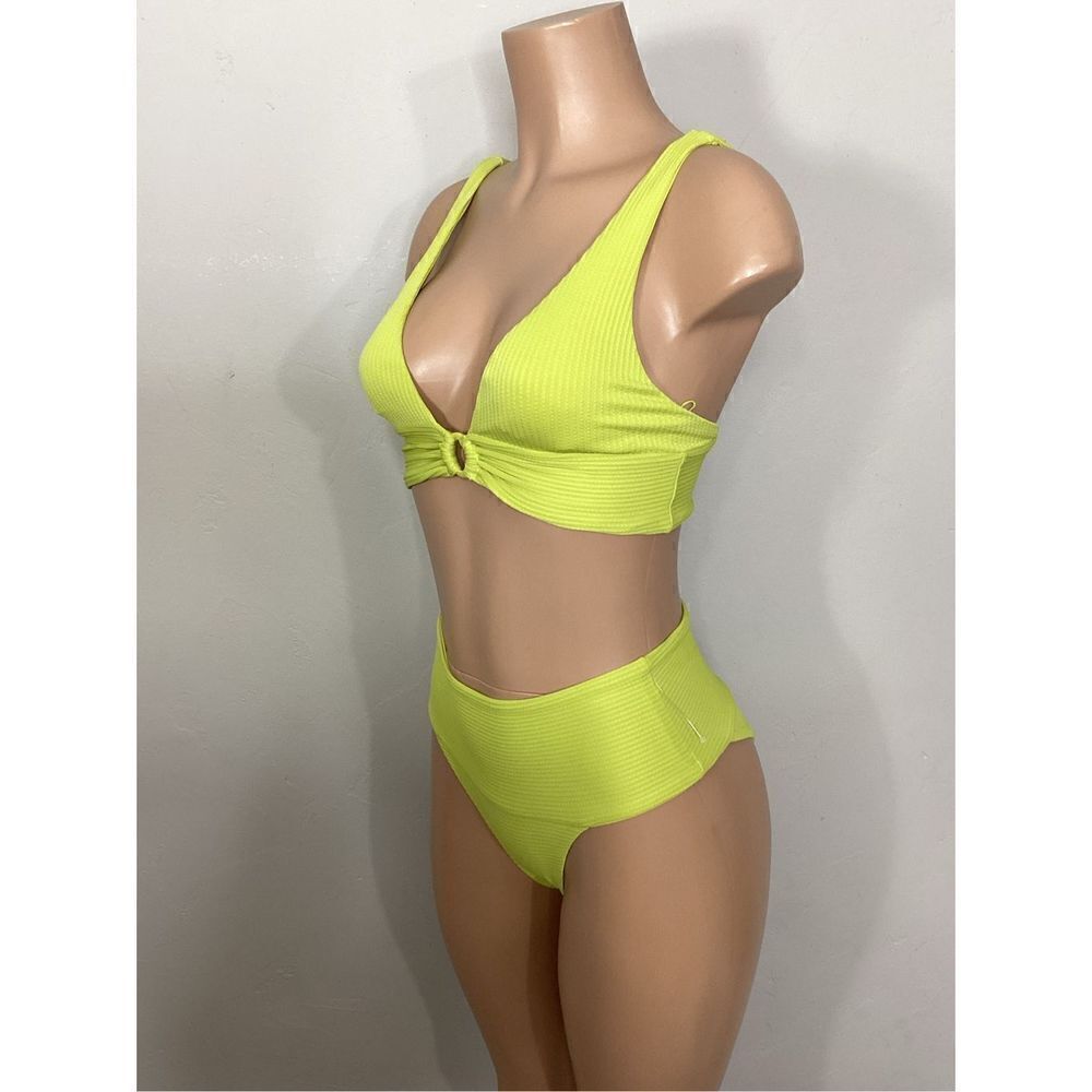 New L*SPACE apple green high waisted bikini set. Retails $209. Small - Picture 6 of 11